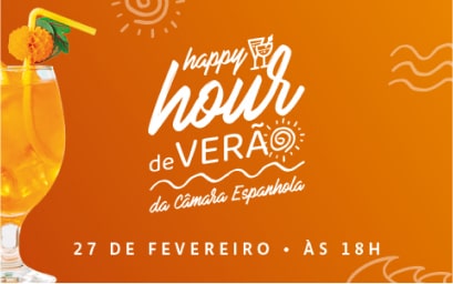 Banner de Happy Hour verão da Câmara Espanhola